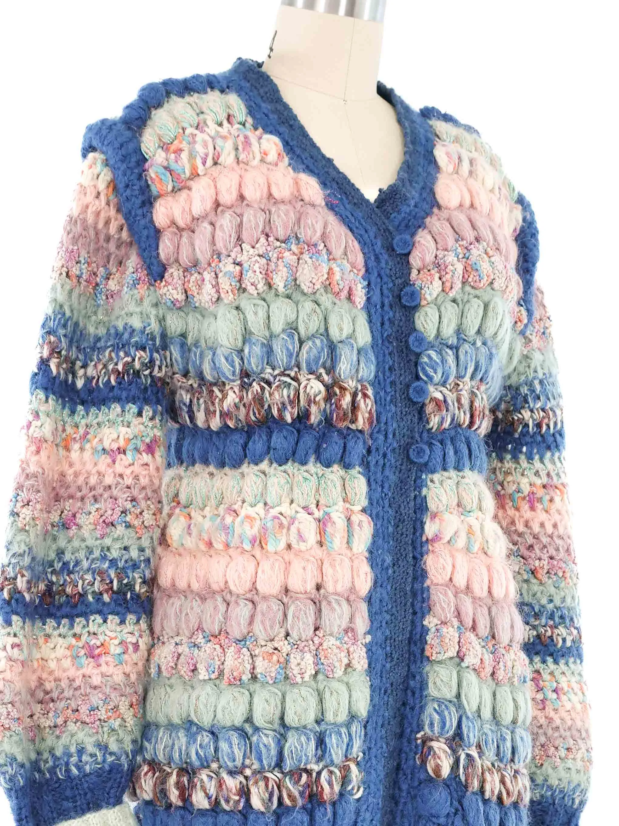 Pastel Pom Pom Cardigan