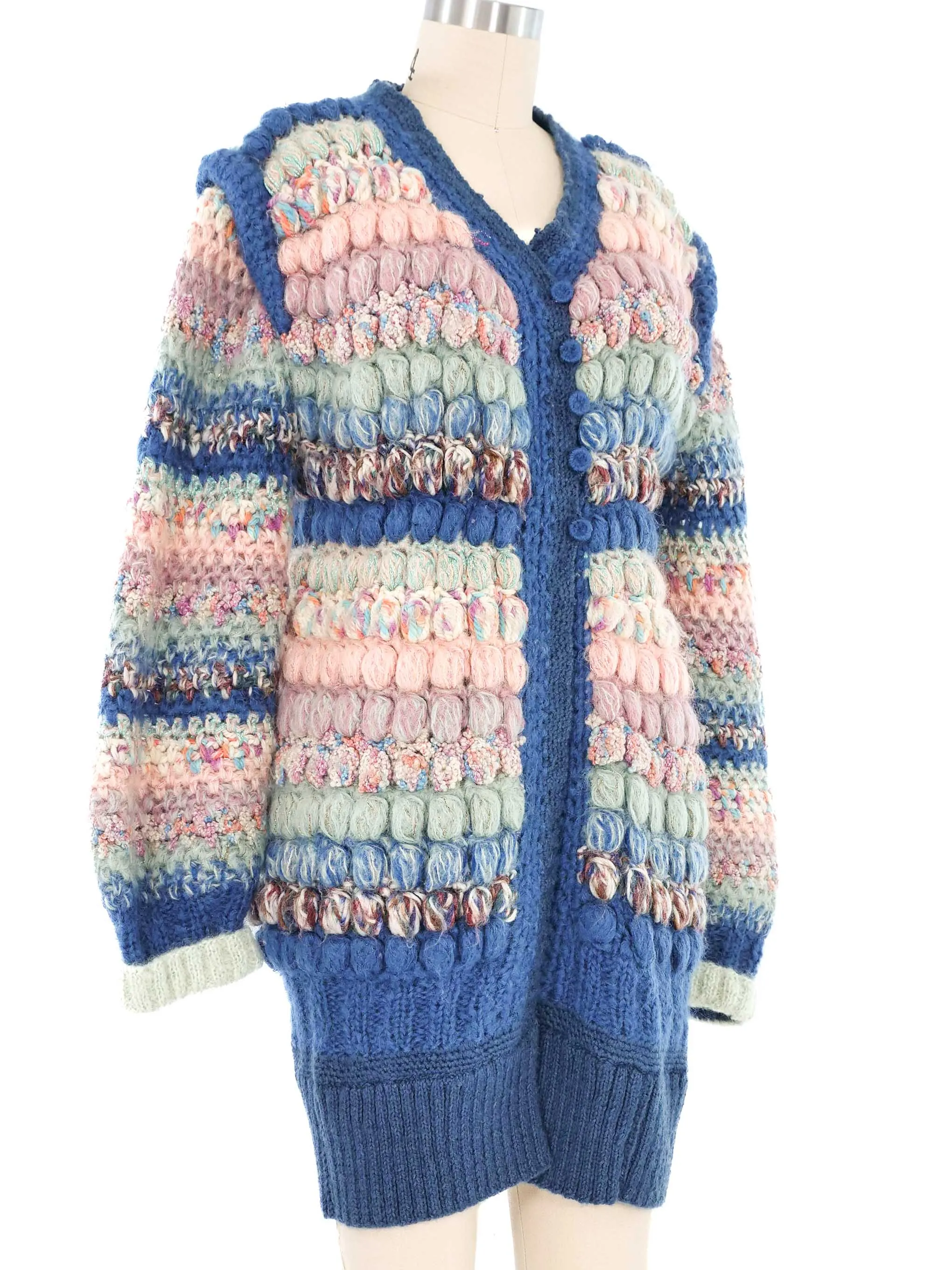 Pastel Pom Pom Cardigan