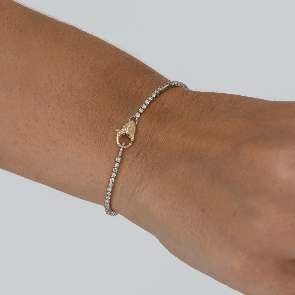 Petite Tennis Lock Bracelet