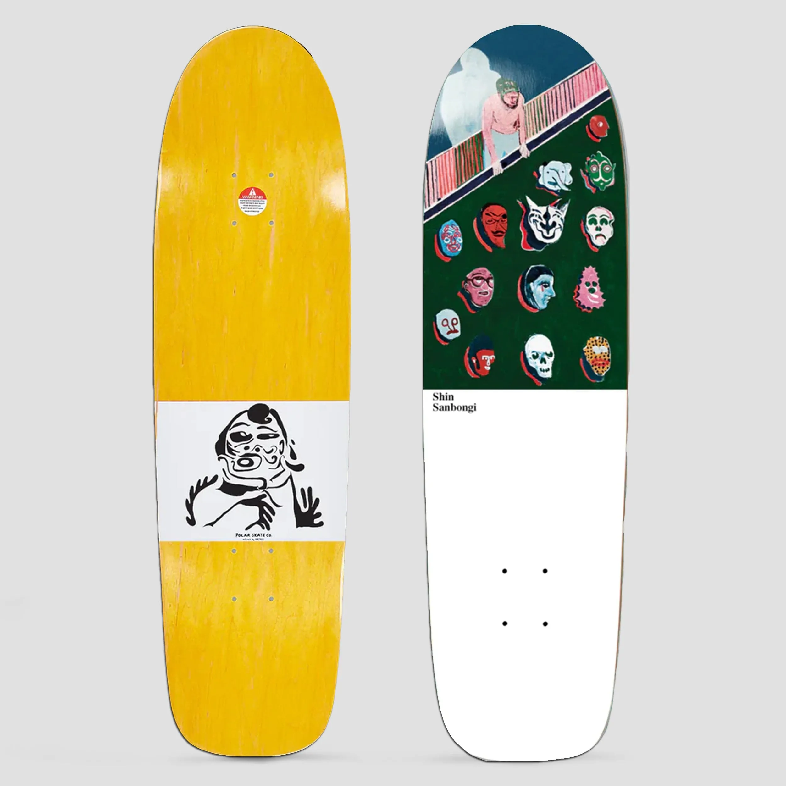 Polar 8.75 Surf Jr Shin Sanbongi Trophy Heads Skateboard Deck