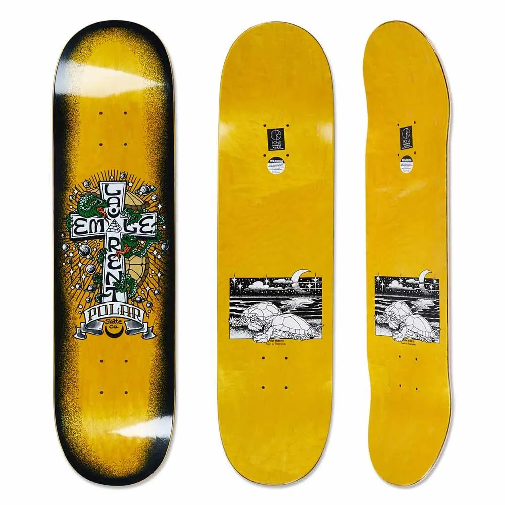 Polar Skateboards Emile Laurent Turtle Town Skateboard Deck 8.5 Short