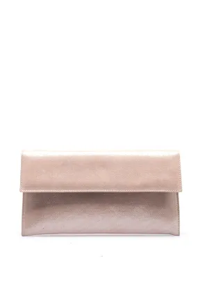 Pomares Shimmer Rectangular Clutch Bag, Pink