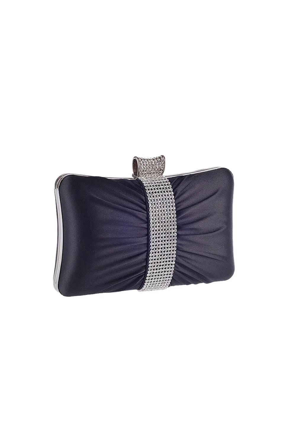 Portable Black Rhinestones Clutch Bag