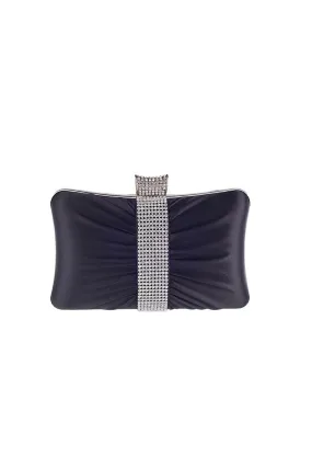 Portable Black Rhinestones Clutch Bag