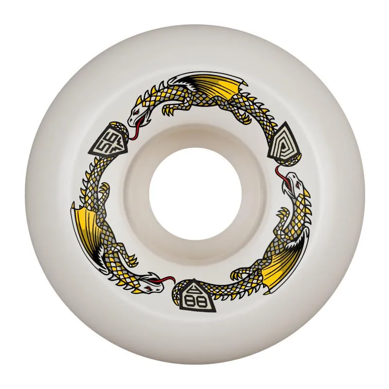 Powell Peralta Dragon Formula Skateboard Wheels 56mm x 40mm 88A Off White