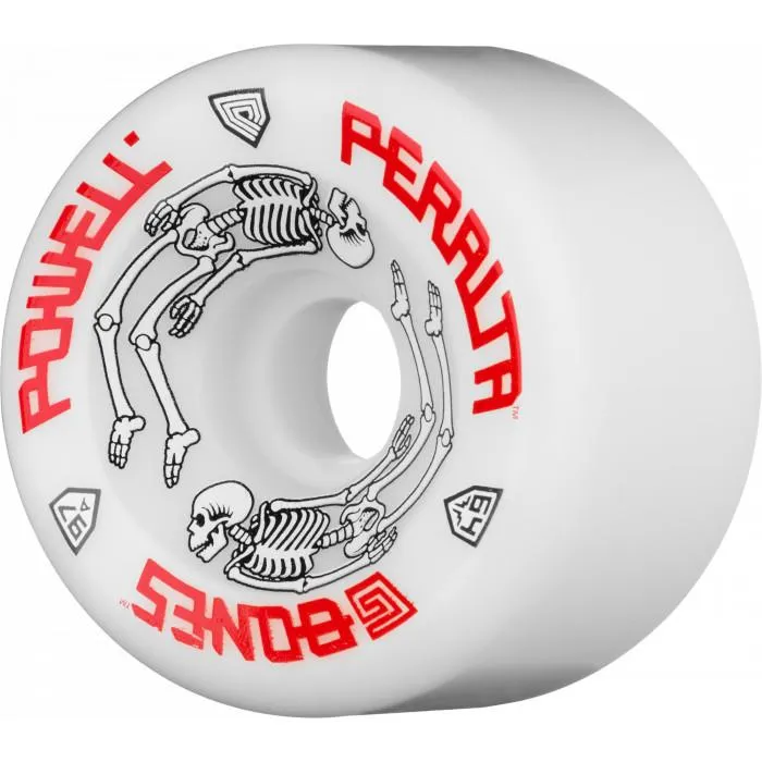 Powell Peralta G Bones #2 97A Skateboard Wheels White 64mm