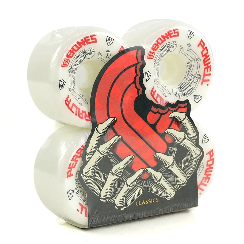 Powell Peralta G Bones #2 97A Skateboard Wheels White 64mm