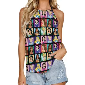 Princess Portraits Women's Round-Neck Vest Tank Top