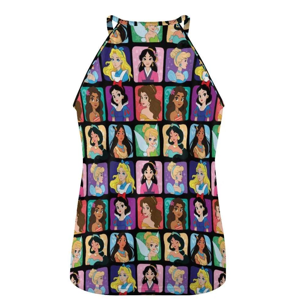 Princess Portraits Women's Round-Neck Vest Tank Top