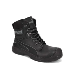 PUMA SAFETY Men's Conquest High CTX EH WP Work Boot Black/Grey