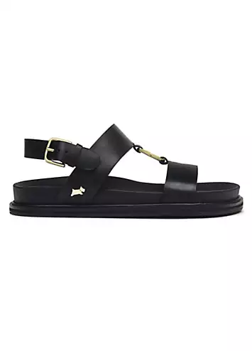 Radley London Bury Walk Black Luxe Footbed Sandals | Kaleidoscope