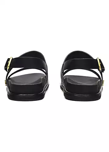 Radley London Bury Walk Black Luxe Footbed Sandals | Kaleidoscope