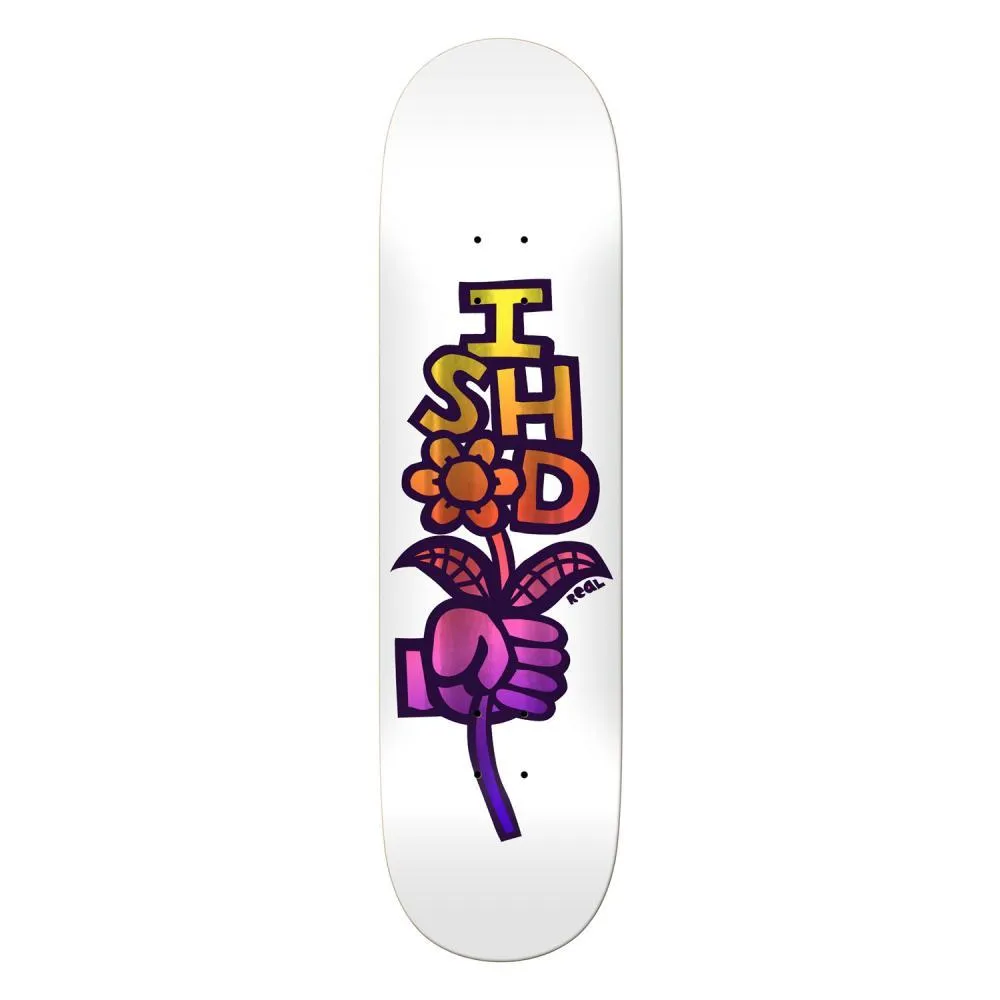 Real Skateboard Deck Ishod Bouquet White 8.38