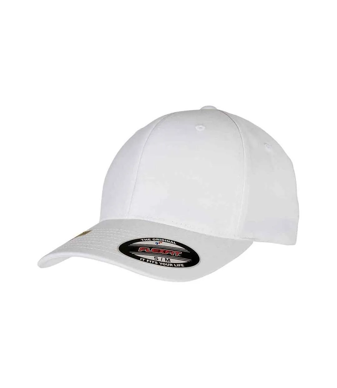 Recycled polyester baseball cap white Flexfit