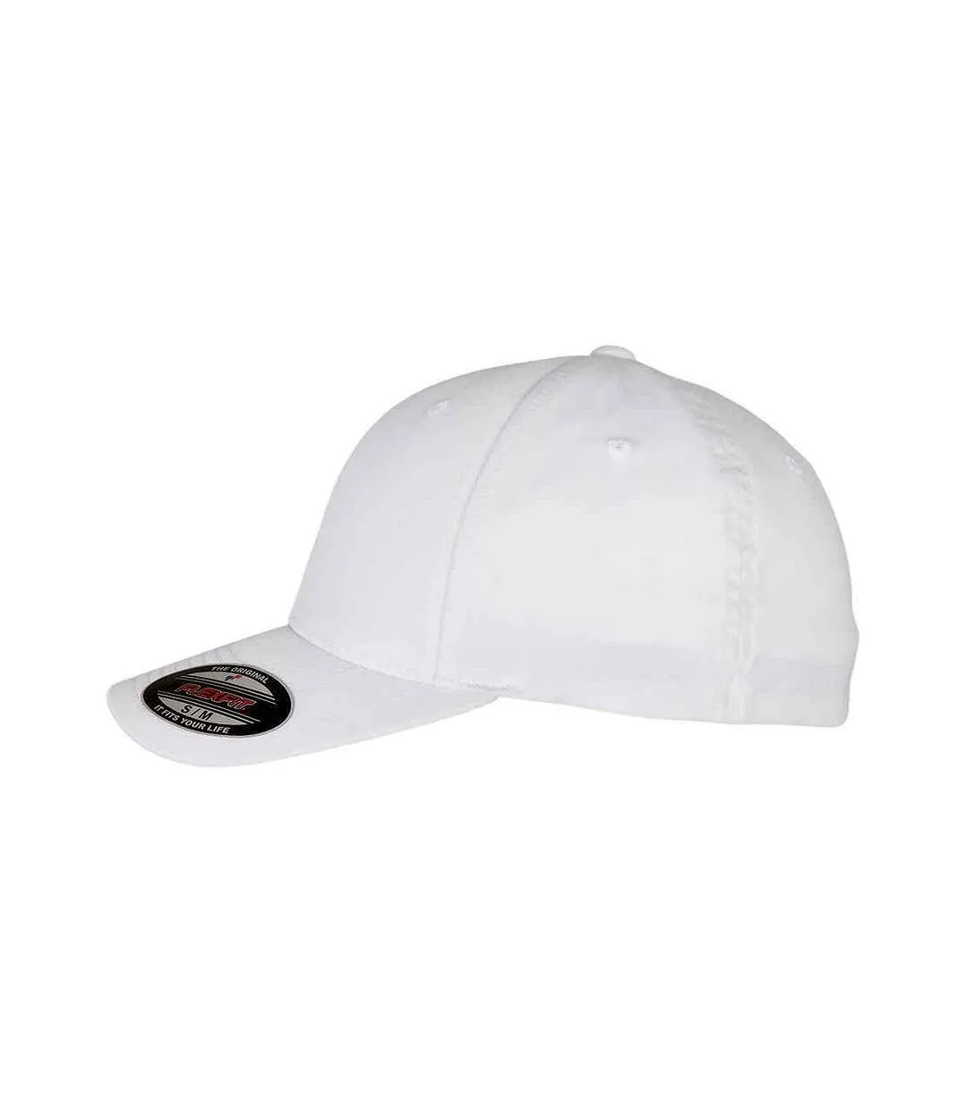 Recycled polyester baseball cap white Flexfit