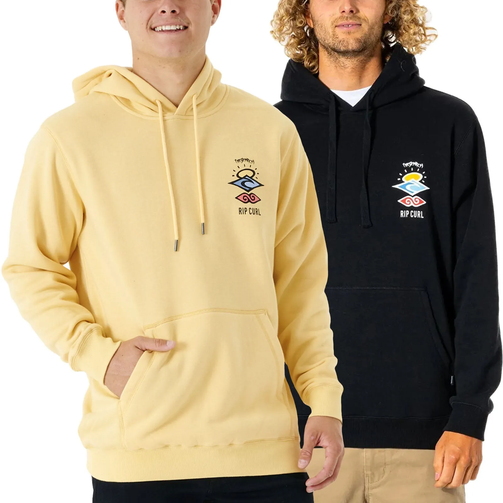 Rip Curl Mens Search Icon Fleece Pullover Hoodie