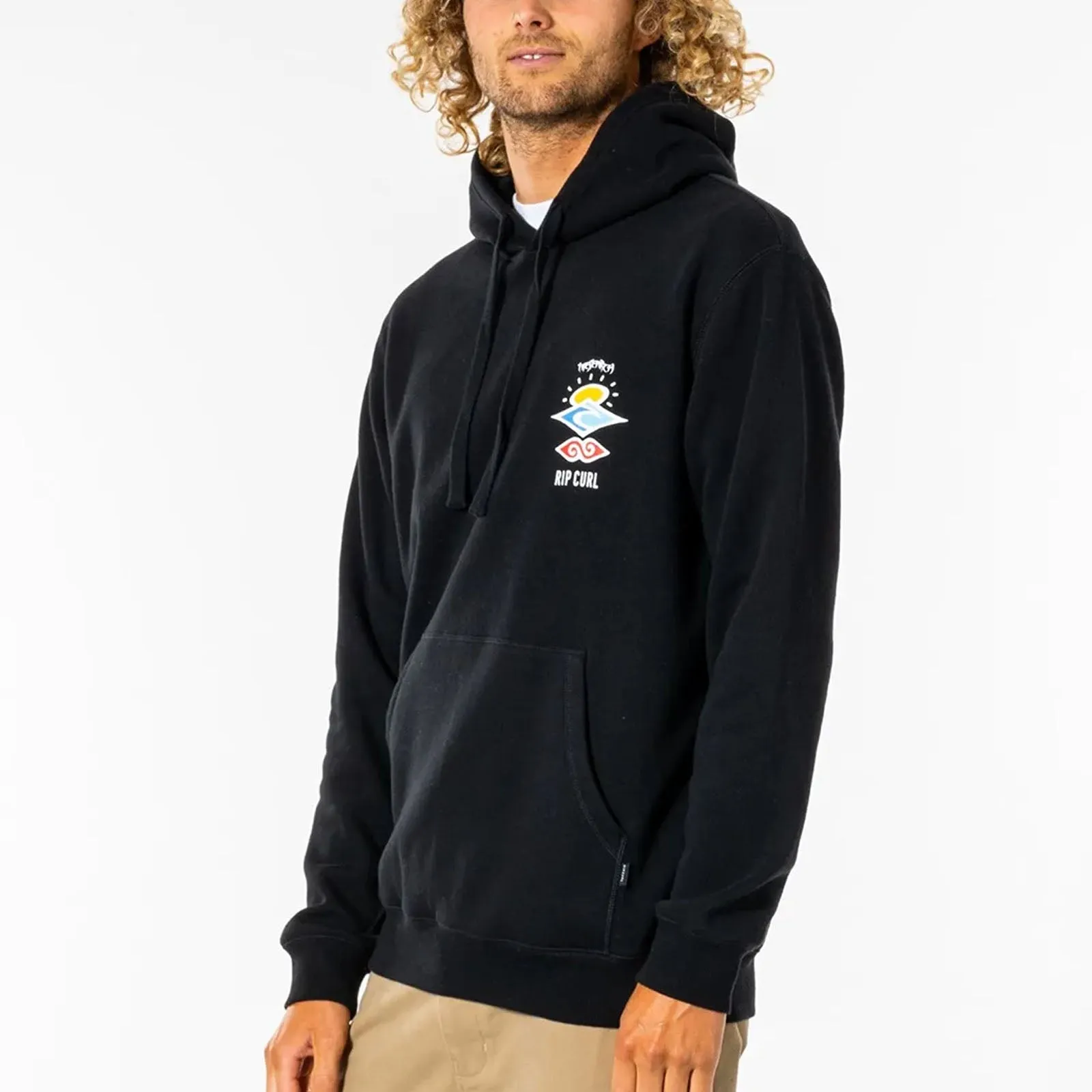 Rip Curl Mens Search Icon Fleece Pullover Hoodie