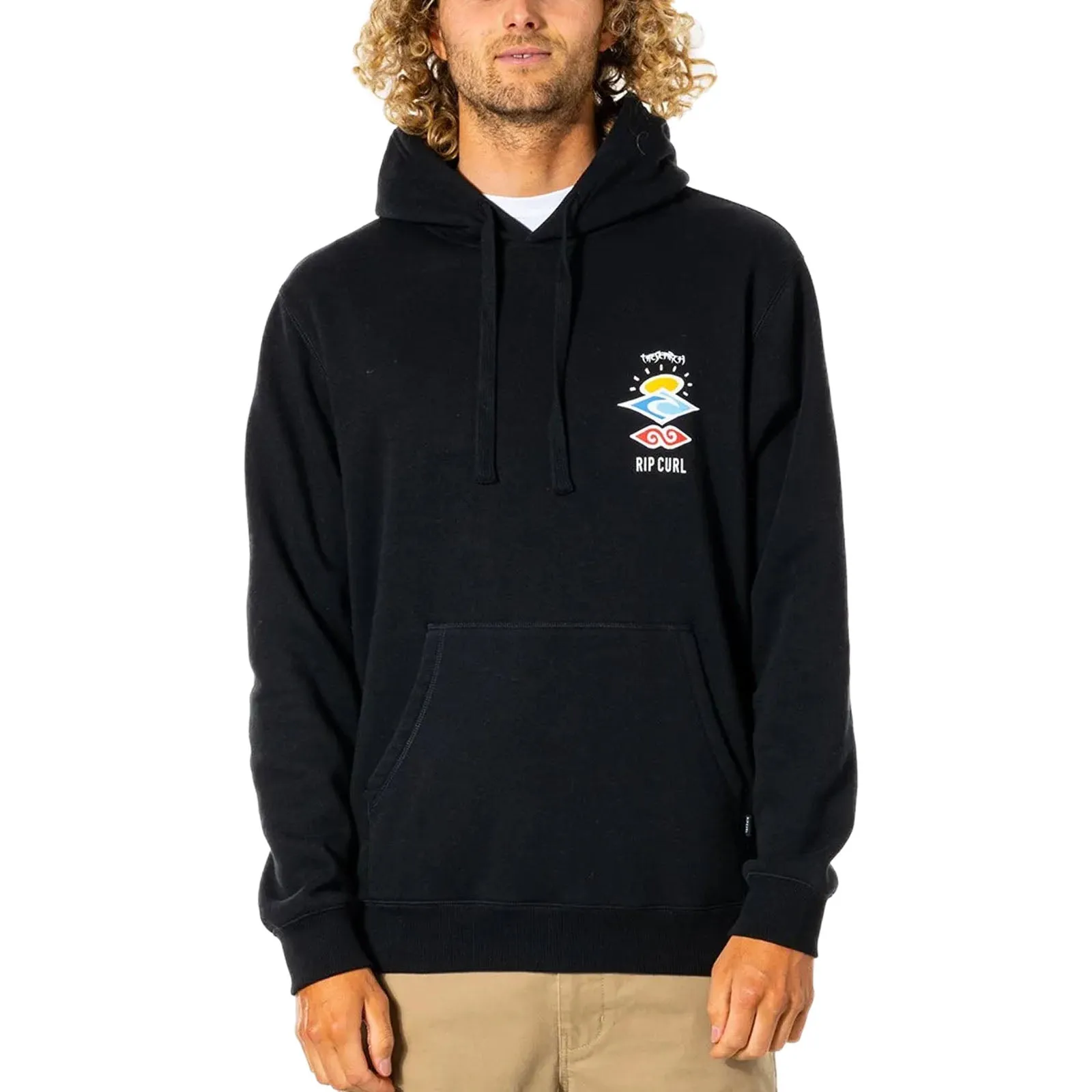 Rip Curl Mens Search Icon Fleece Pullover Hoodie