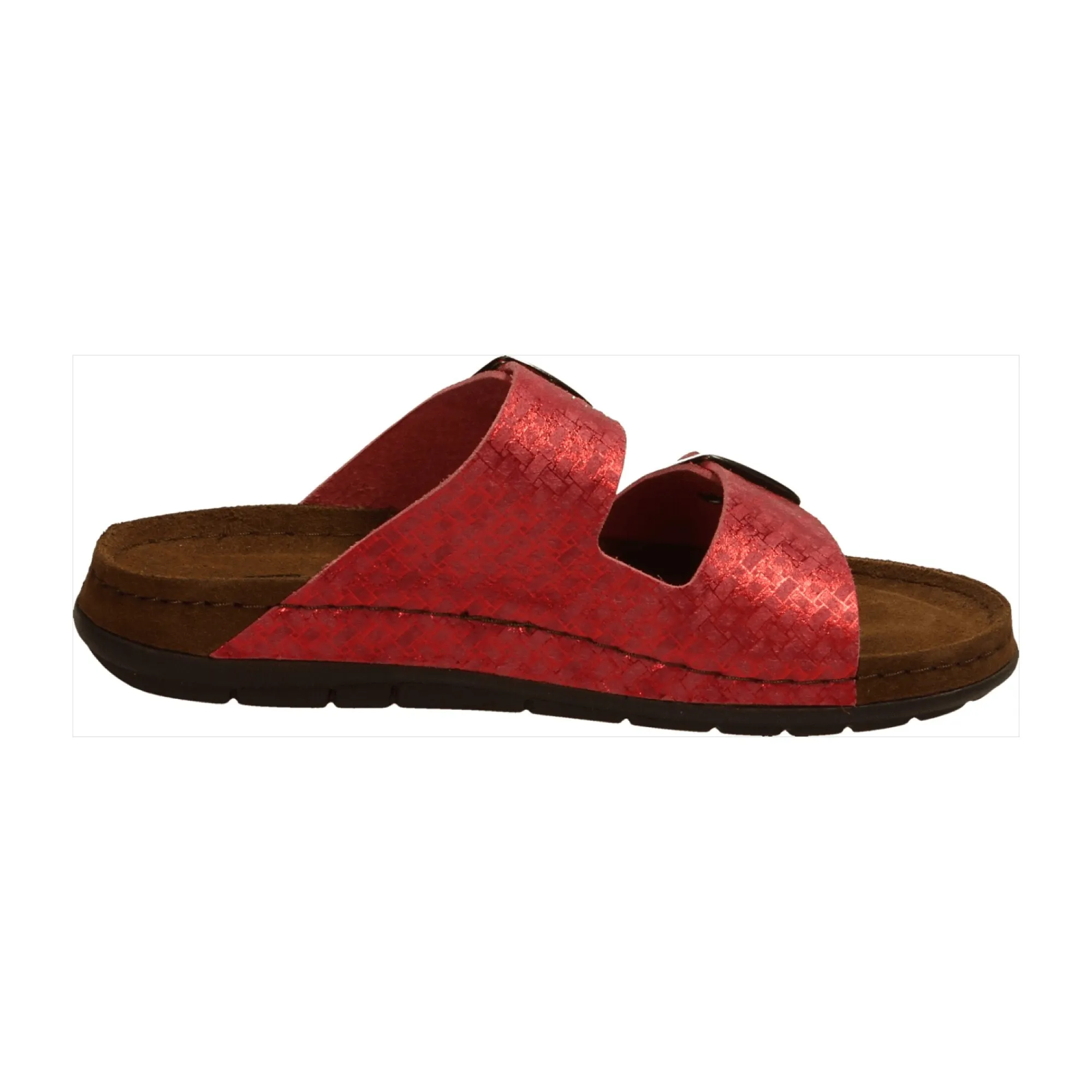 Rohde Classic Women's Red Sandals with Buckle Closure and Open Toe