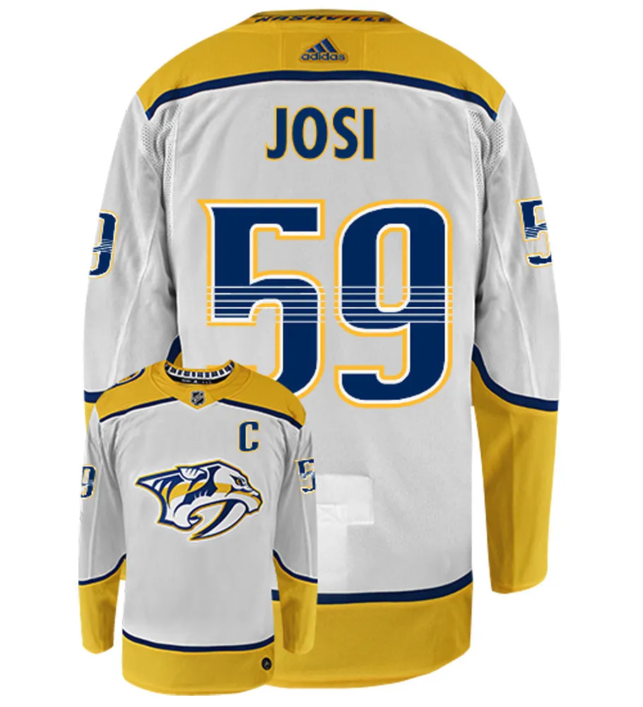 Roman Josi Nashville Predators Adidas Authentic Away NHL Hockey Jersey     