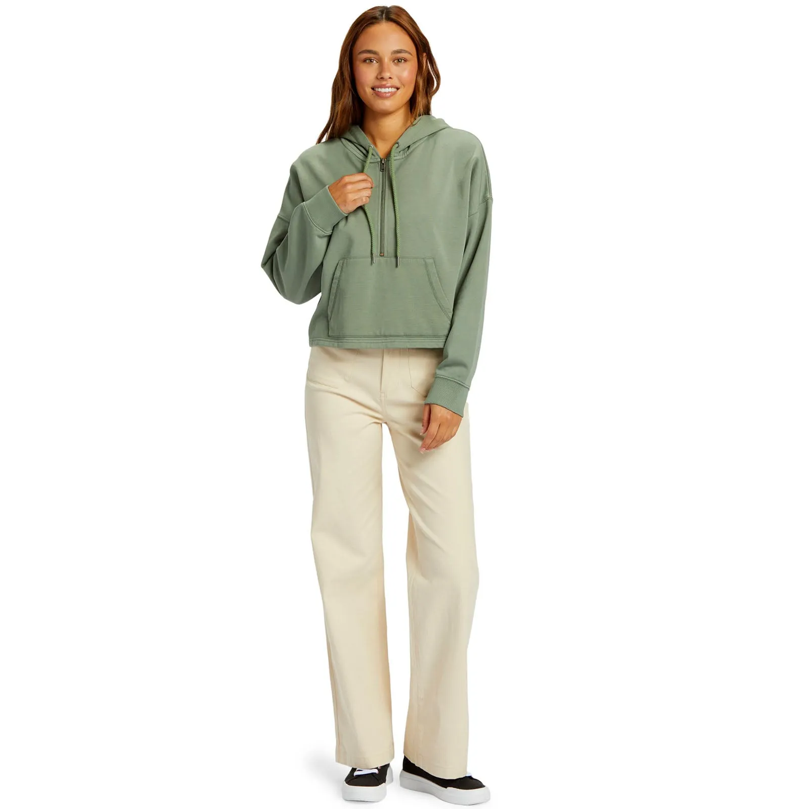 Roxy Womens Drakes Cove Half Zip Hoodie