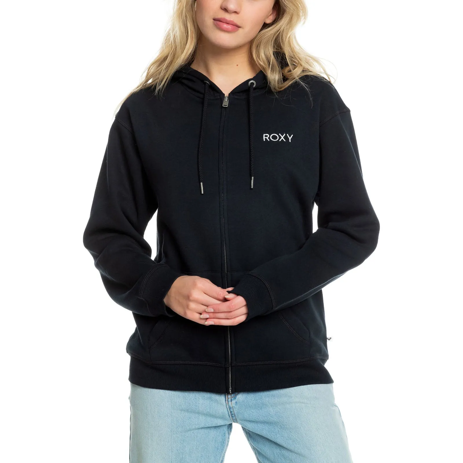 Roxy Womens Surf Soaked Full Zip Sweatshirt Hoodie - Black