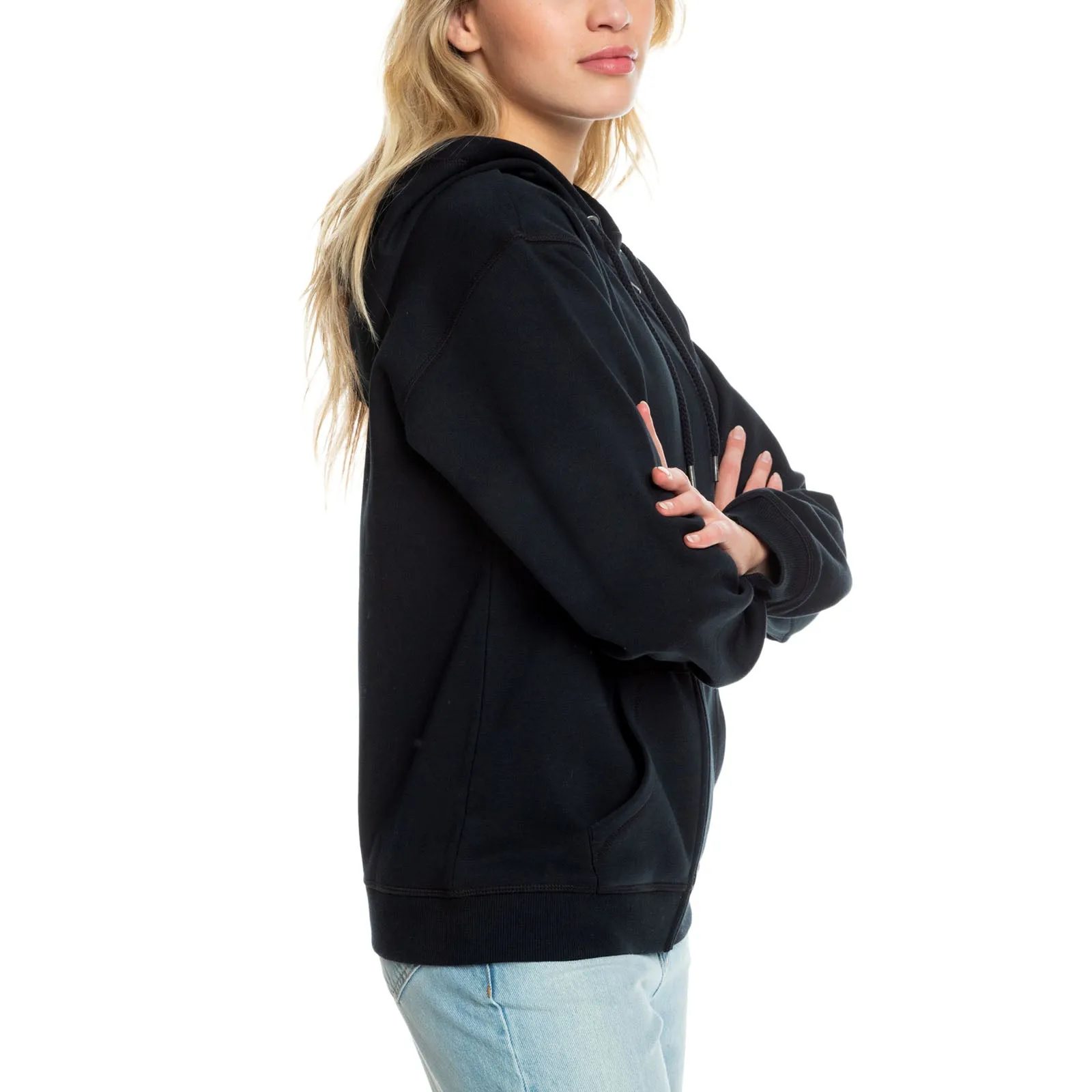 Roxy Womens Surf Soaked Full Zip Sweatshirt Hoodie - Black