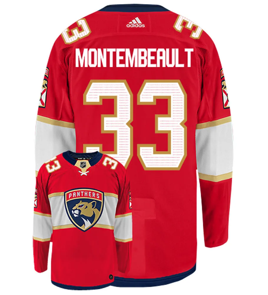 Sam Montembeault Florida Panthers Adidas Authentic Home NHL Hockey Jersey     