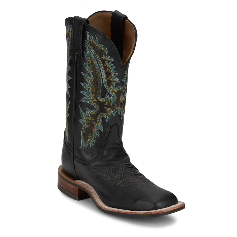 Shay Embroidered Wide Square Toe Cowboy Boots