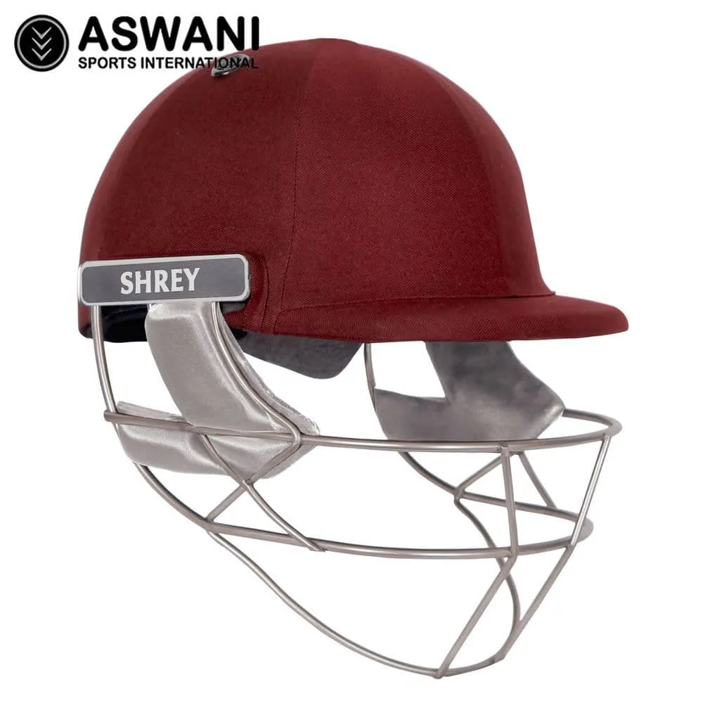 Shrey Pro Guard Cricket Helmet, Stainless Steel Grill, Maroon