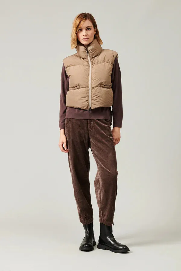 Silk Down Vest - Camel