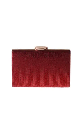 Simple Red Square Clutch Bag