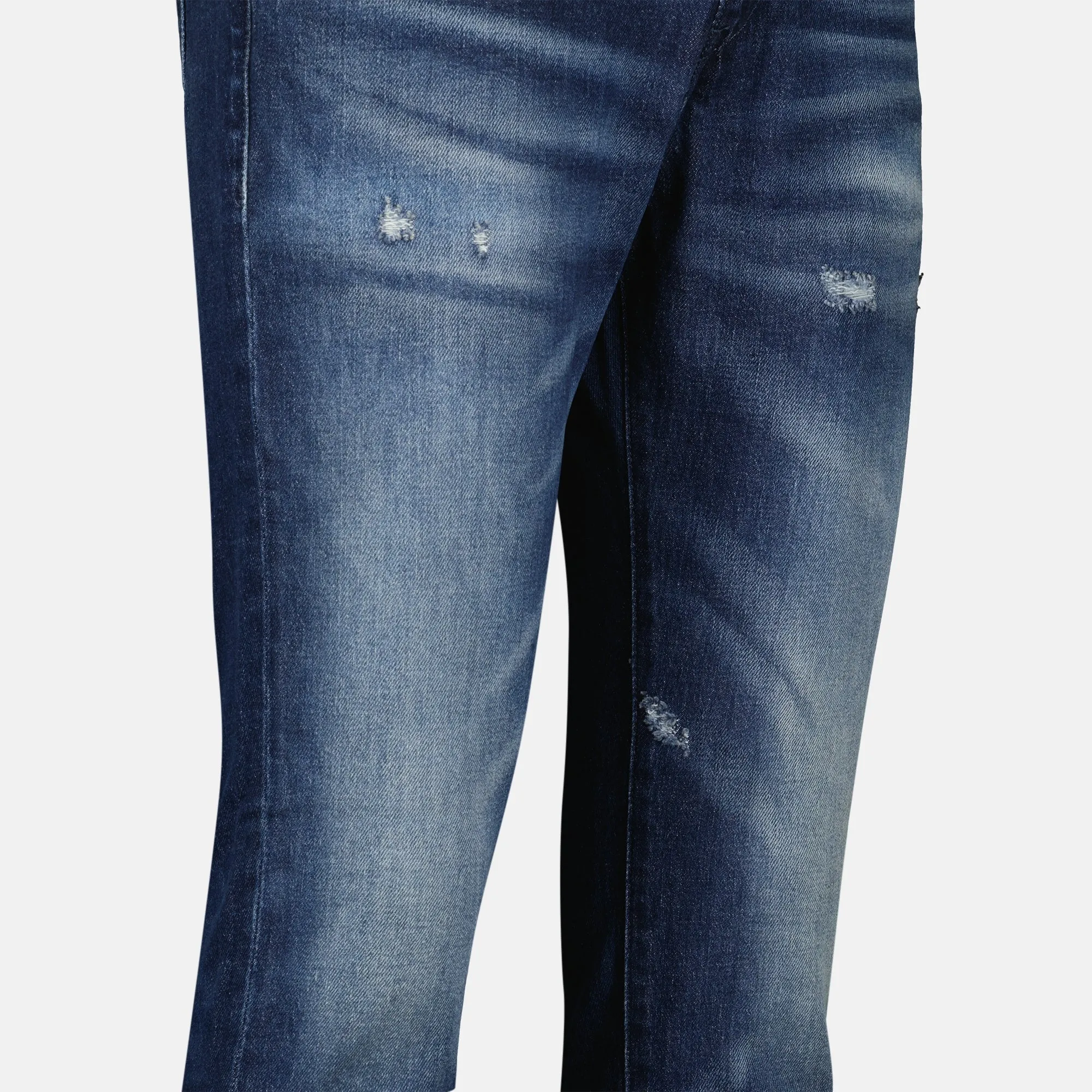 Slim Fit Jeans with a Distressed Look