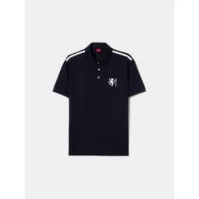 Slim fit polo with contrast stripe