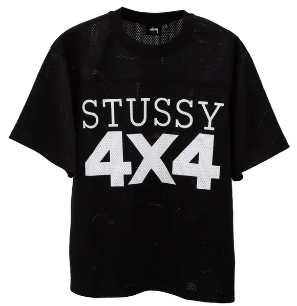 STSSY 4X4 Mesh Football Jersey Black