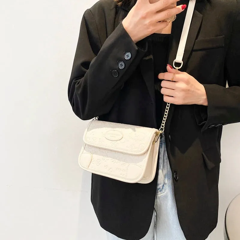 Summer small fresh small bag for women 2024 new trendy fashion chain crossbody bag internet celebrity niche ins small square bag