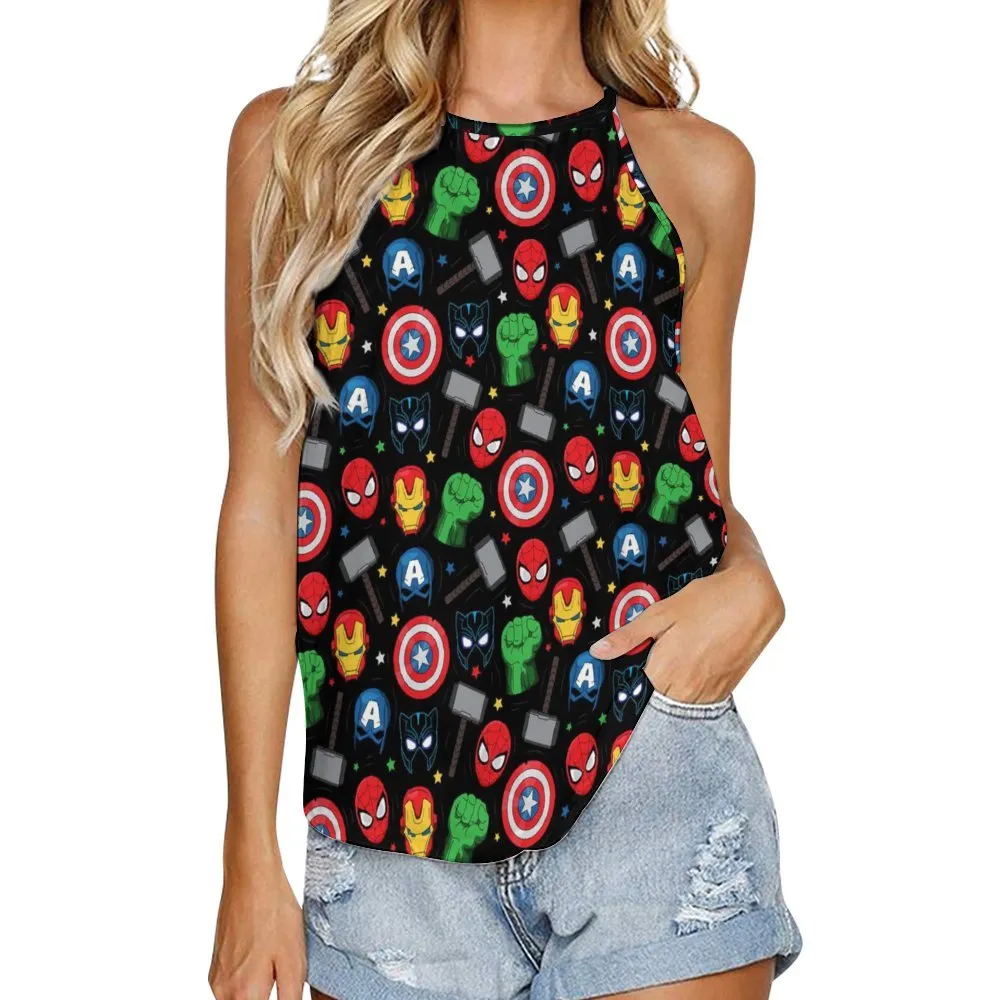 Super Heroes Women's Round-Neck Vest Tank Top