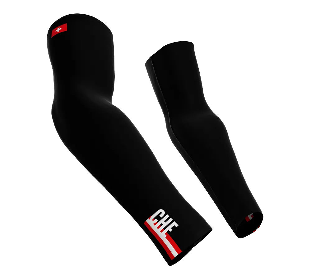 Switzerland Code Compression Arm Sleeves - Walking - Cycling - Running - Golf - Baseball - Basketball