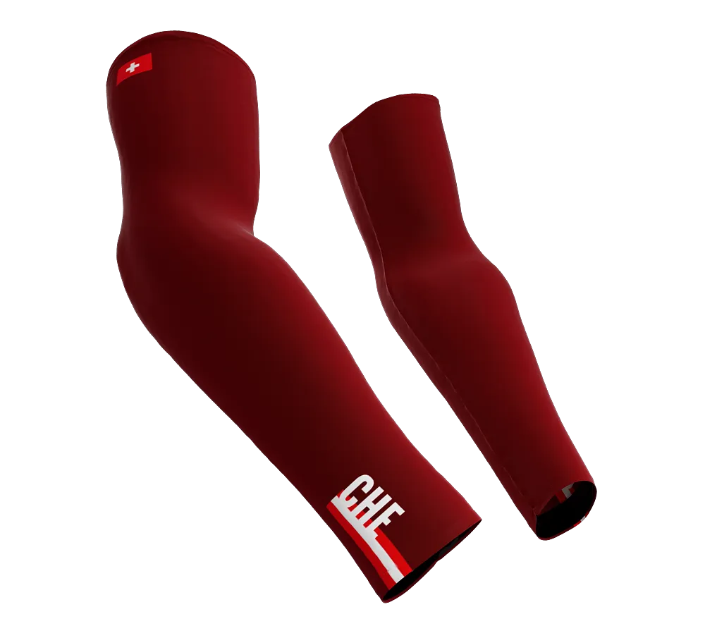 Switzerland Code Compression Arm Sleeves - Walking - Cycling - Running - Golf - Baseball - Basketball