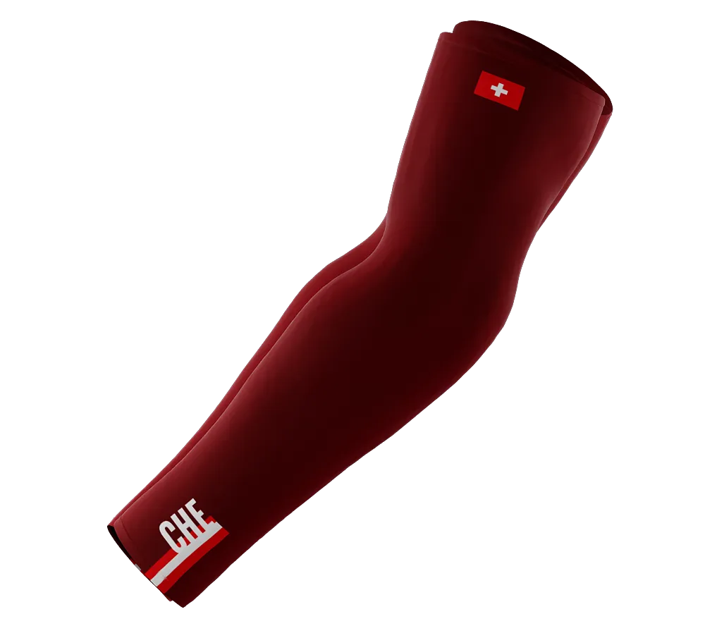 Switzerland Code Compression Arm Sleeves - Walking - Cycling - Running - Golf - Baseball - Basketball