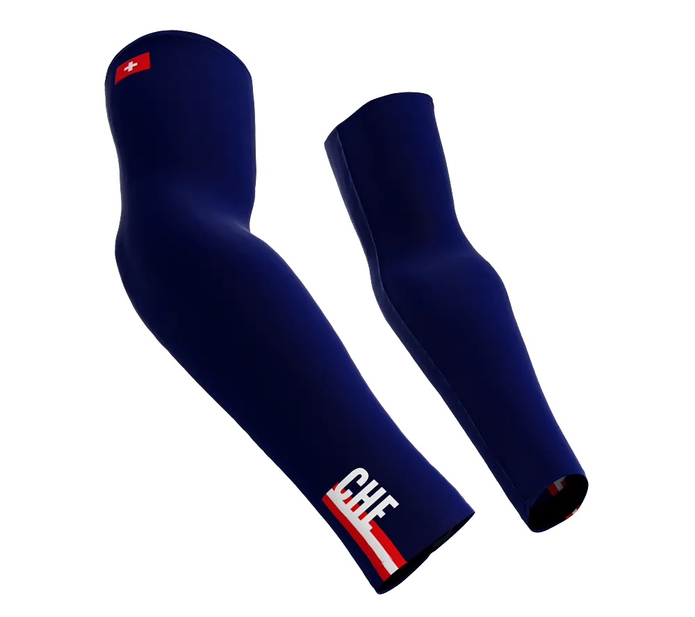 Switzerland Code Compression Arm Sleeves - Walking - Cycling - Running - Golf - Baseball - Basketball