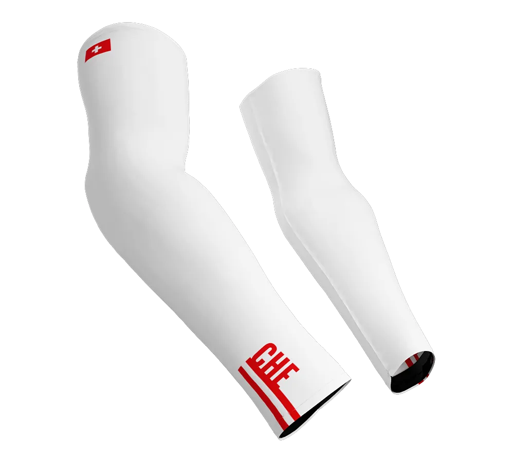 Switzerland Code Compression Arm Sleeves - Walking - Cycling - Running - Golf - Baseball - Basketball