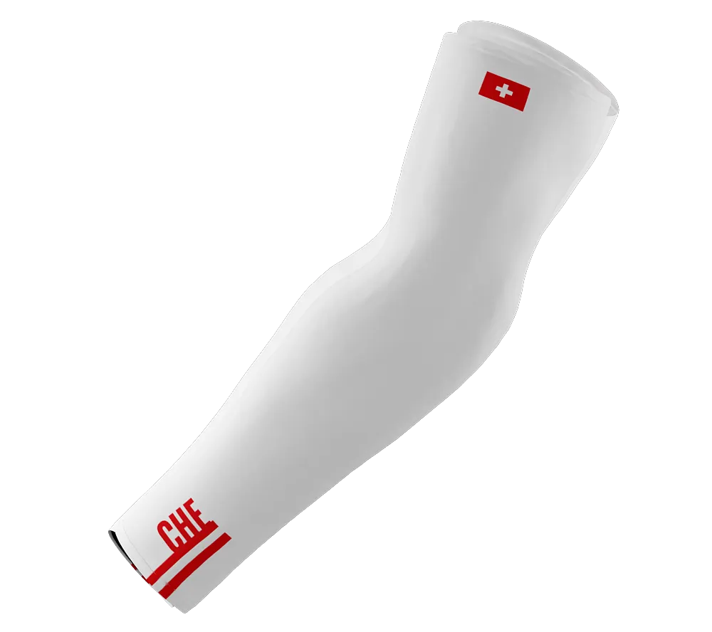 Switzerland Code Compression Arm Sleeves - Walking - Cycling - Running - Golf - Baseball - Basketball