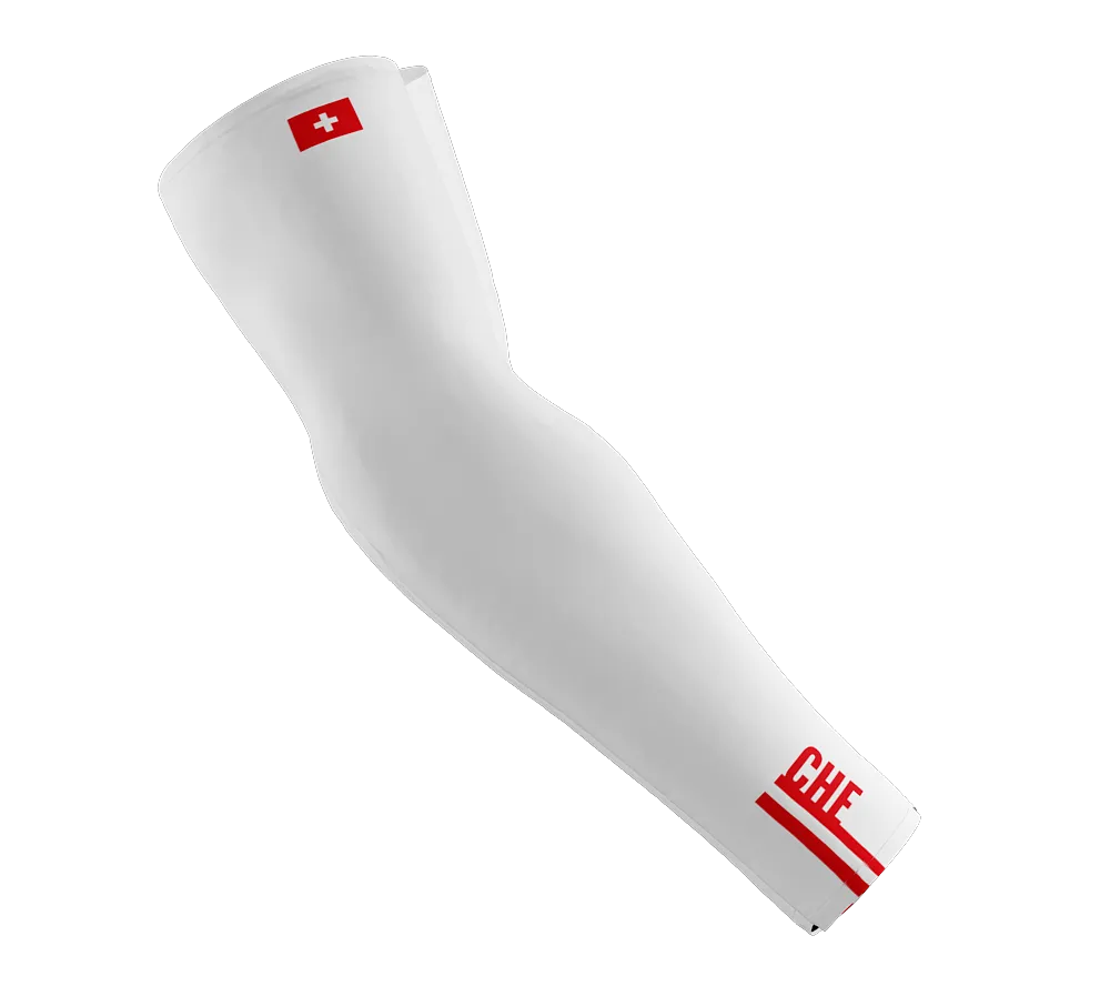 Switzerland Code Compression Arm Sleeves - Walking - Cycling - Running - Golf - Baseball - Basketball