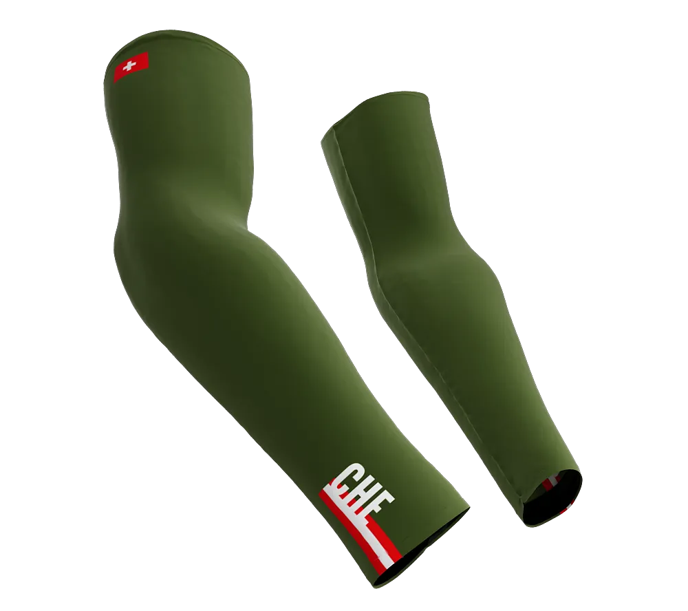 Switzerland Code Compression Arm Sleeves - Walking - Cycling - Running - Golf - Baseball - Basketball