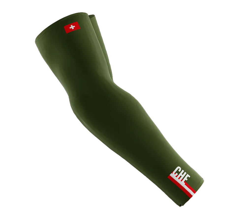 Switzerland Code Compression Arm Sleeves - Walking - Cycling - Running - Golf - Baseball - Basketball