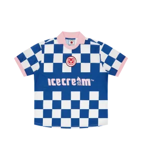 TEAM ICECREAM FOOTBALL SHIRT - BLUE CHECK