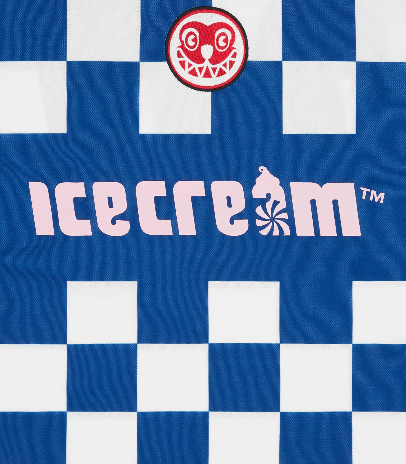 TEAM ICECREAM FOOTBALL SHIRT - BLUE CHECK