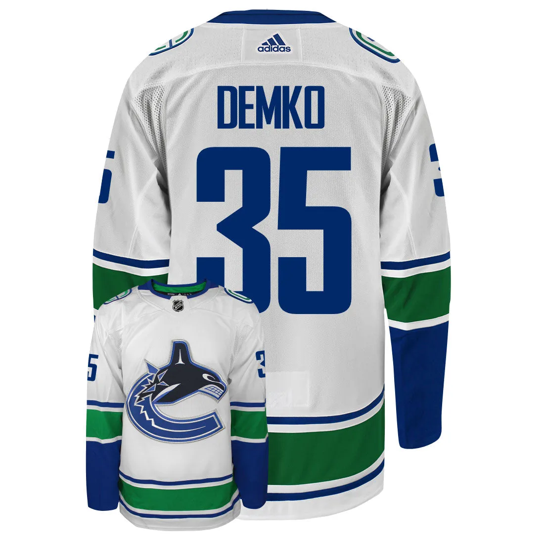 Thatcher Demko Vancouver Canucks Adidas Primegreen Authentic NHL Hockey Jersey     