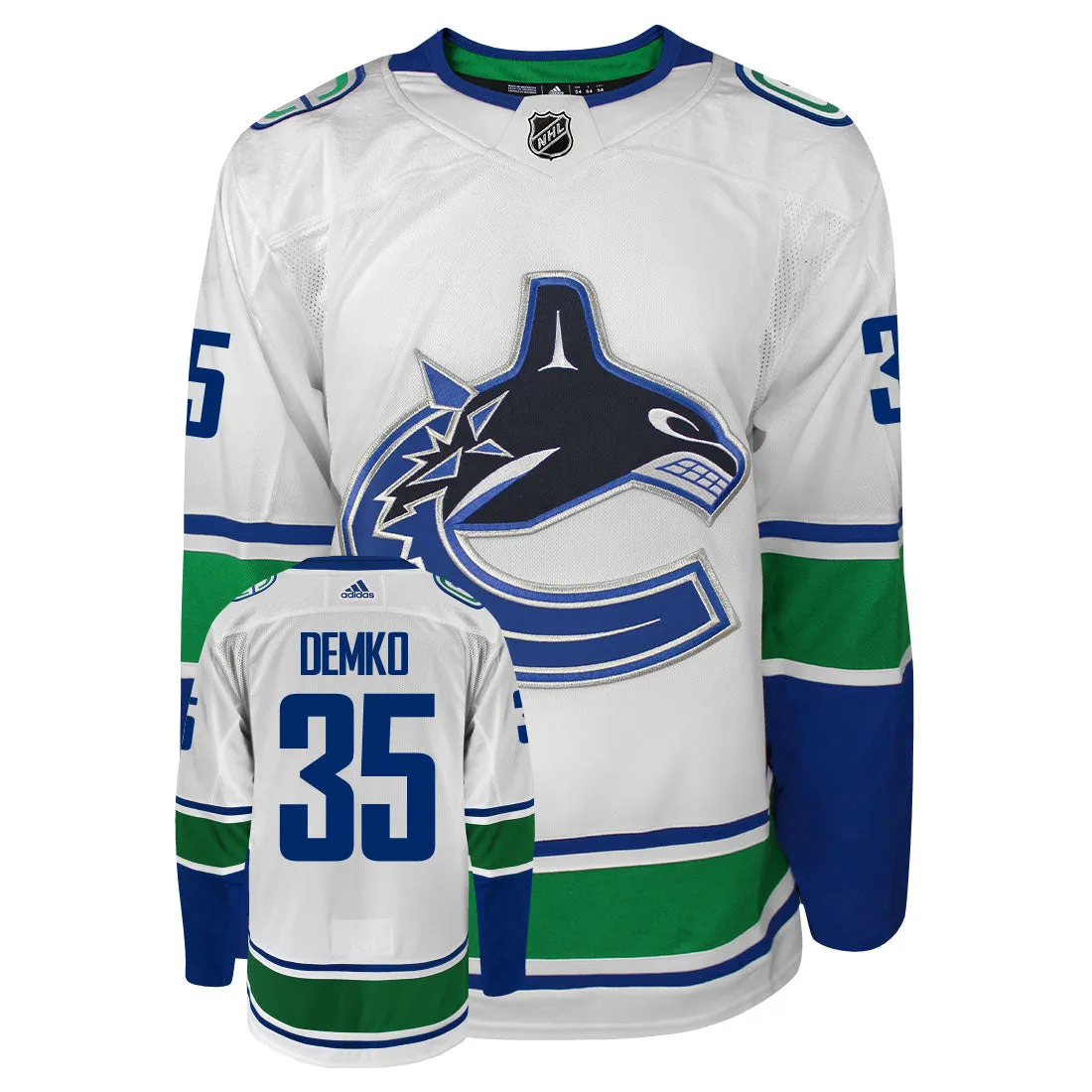 Thatcher Demko Vancouver Canucks Adidas Primegreen Authentic NHL Hockey Jersey     